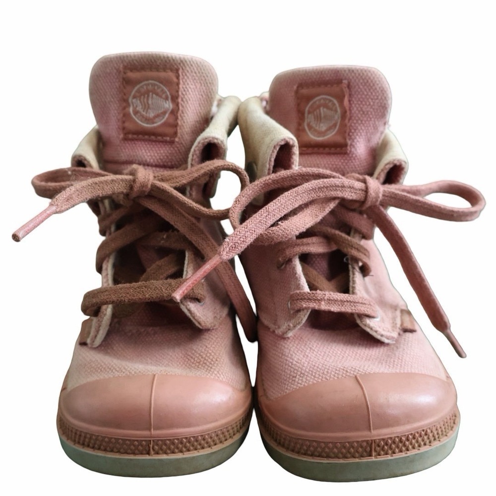 Palladium Kids casual Pink boots. Zipper. Infants Size 7 - Picture 3 of 8